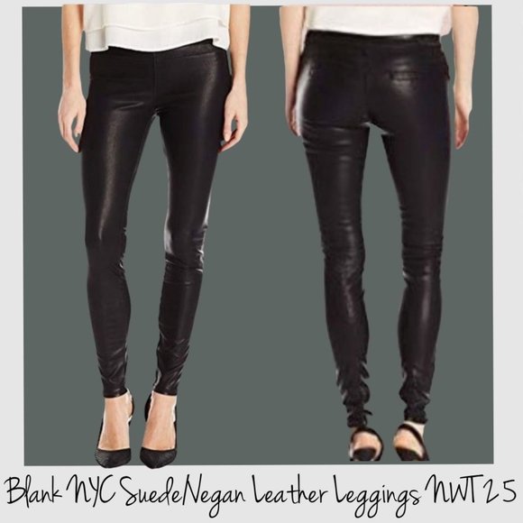Blank NYC Pants - BLANKNYC Suede & Vegan Leather Legging Size 25 NWT